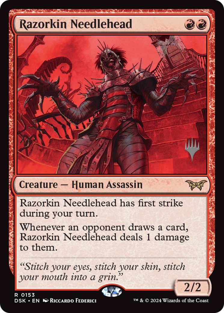 Razorkin Needlehead (Promo Pack) [Duskmourn: House of Horror Promos]