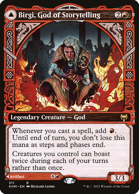 Birgi, God of Storytelling // Harnfel, Horn of Bounty (KHM 311) [Kaldheim]