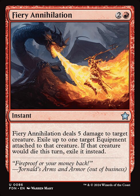 Fiery Annihilation (FDN 86) [Foundations]