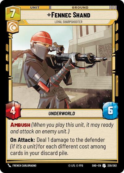 Fennec Shand Loyal Sharpshooter (SHD 220/262) [Shadows of the Galaxy]