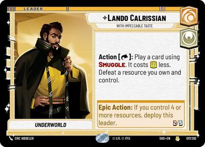 Lando Calrissian With Impeccable Taste (SHD 017/262) [Shadows of the Galaxy]