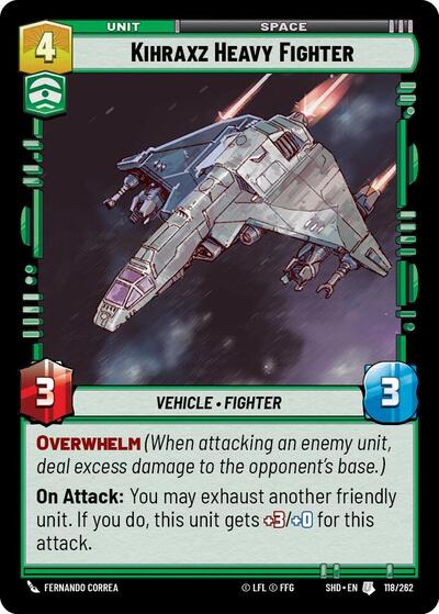 Kihraxz Heavy Fighter (SHD 118/262) [Shadows of the Galaxy]