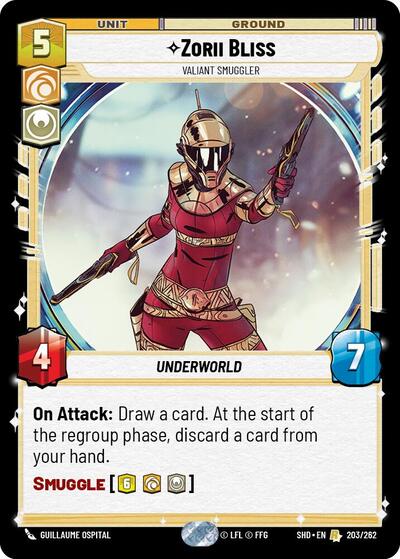 Zorii Bliss Valiant Smuggler (SHD 203/262) [Shadows of the Galaxy]
