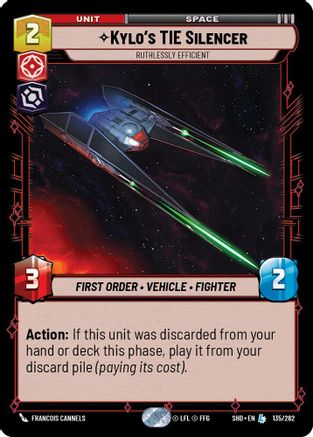 Kylo's TIE Silencer - Ruthlessly Efficient (135/262) - Shadows of the Galaxy