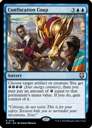 Confiscation Coup (Ripple Foil) [Modern Horizons 3 Commander]