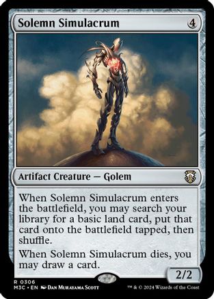 Solemn Simulacrum (Ripple Foil) [Modern Horizons 3 Commander]