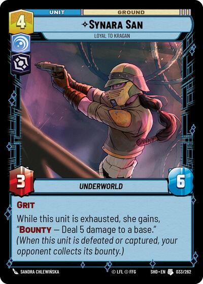 Synara San Loyal to Kragan (SHD 033/262) [Shadows of the Galaxy]