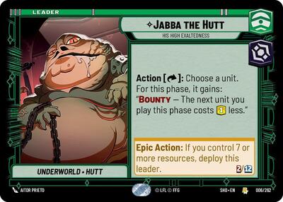 Jabba the Hutt His High Exaltedness (SHD 006/262) [Shadows of the Galaxy]