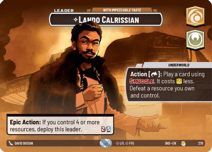 Lando Calrissian - With Impeccable Taste (279) (Showcase) (279) [Shadows of the Galaxy]