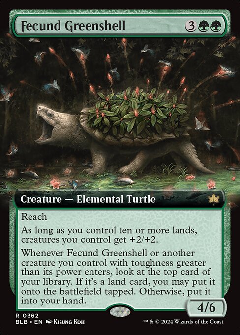 Fecund Greenshell (Extended Art) (BLB 362) [Bloomburrow]