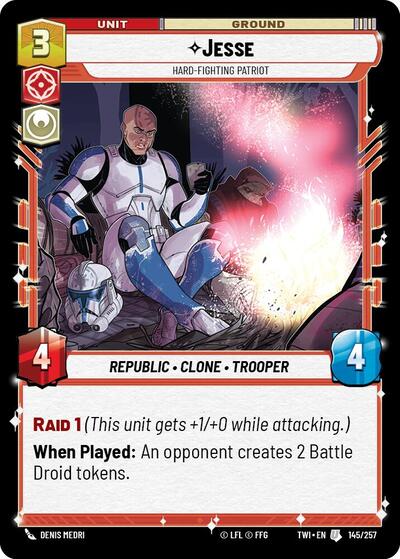 Jesse Hard Fighting Patriot (TWI 145/257) [Twilight of the Republic]