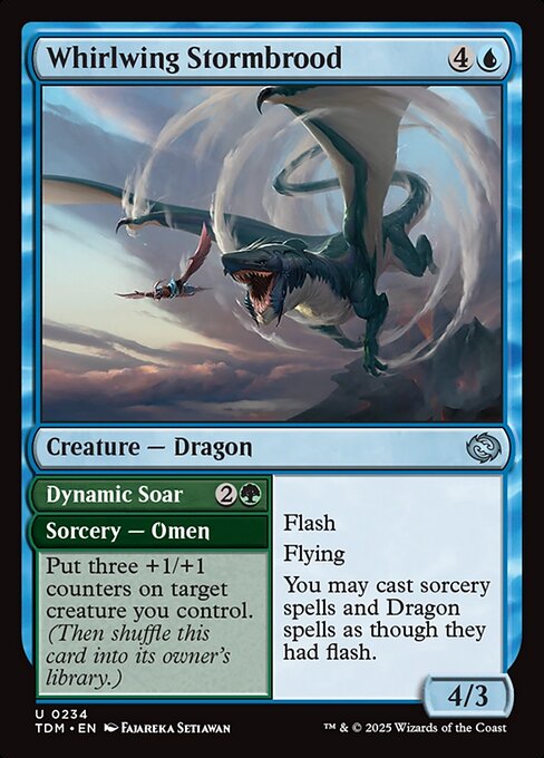 Whirlwing Stormbrood // Dynamic Soar (TDM 234) [Tarkir: Dragonstorm]