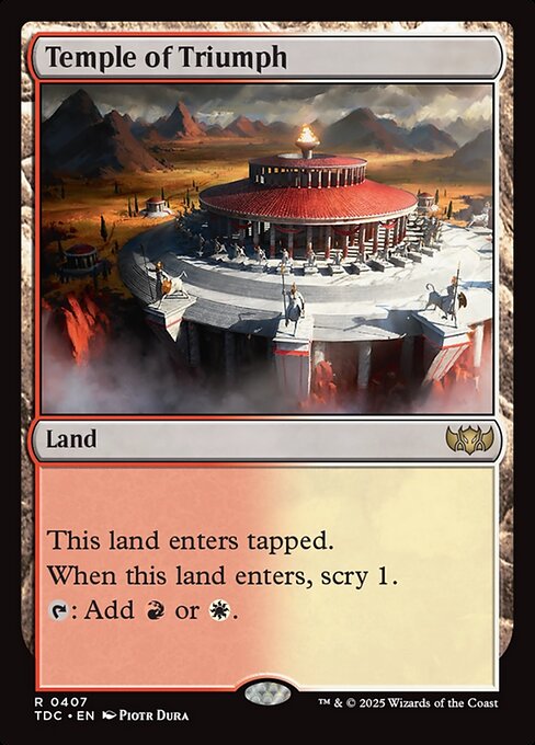 Temple of Triumph (TDC 407) [Tarkir: Dragonstorm Commander]