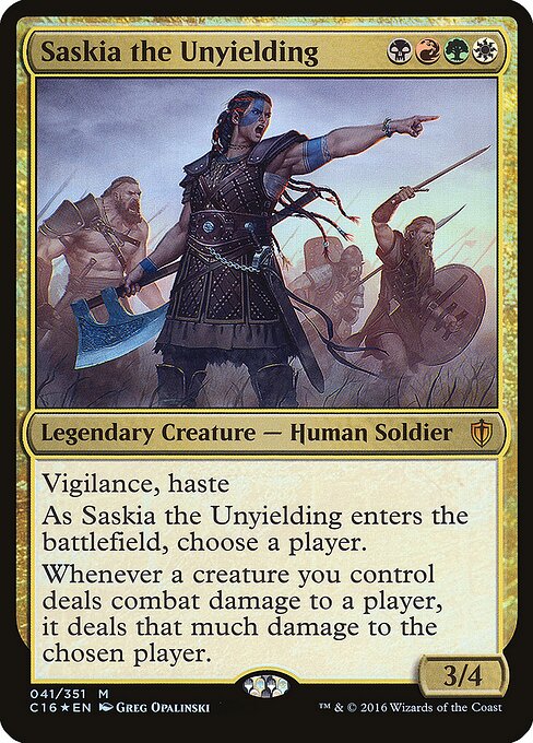 Saskia the Unyielding (OC16 41) [Commander 2016 Oversized]