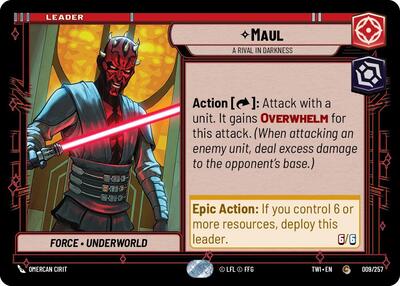 Maul A Rival in Darkness (TWI 009/257) [Twilight of the Republic]
