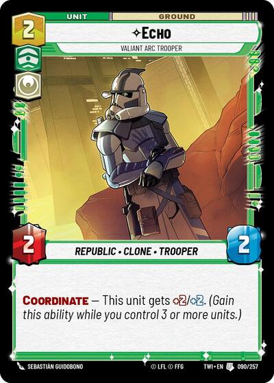 Echo Valiant Arc Trooper (TWI 090/257) [Twilight of the Republic]