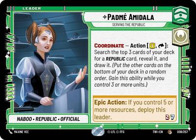Padme Amidala Serving the Republic (TWI 008/257) [Twilight of the Republic]