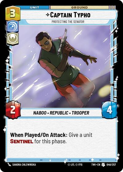 Captain Typho Protecting the Senator (TWI 046/257) [Twilight of the Republic]