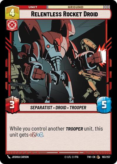 Relentless Rocket Droid (TWI 163/257) [Twilight of the Republic]