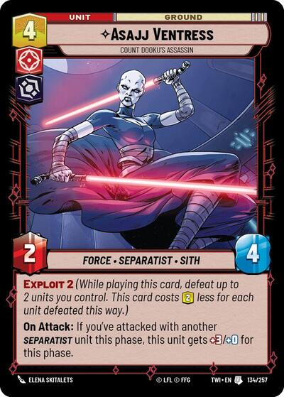 Asajj Ventress Count Dookus Assassin (TWI 134/257) [Twilight of the Republic]