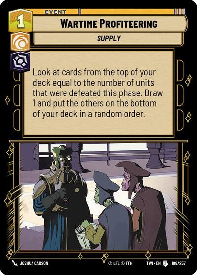 Wartime Profiteering (TWI 188/257) [Twilight of the Republic]