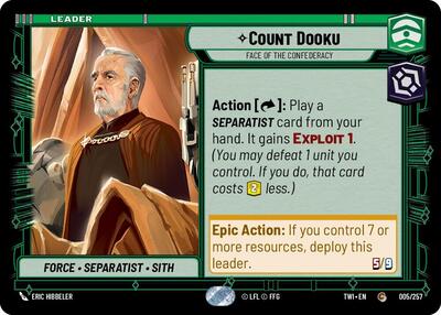 Count Dooku Face of the Confederacy (TWI 005/257) [Twilight of the Republic]