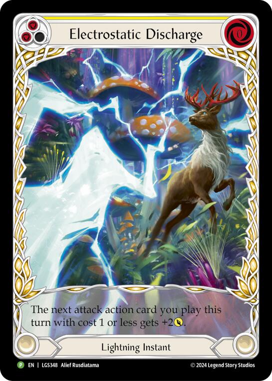 Electrostatic Discharge (Yellow) (Extended Art) [LGS348] (Promo)  Rainbow Foil
