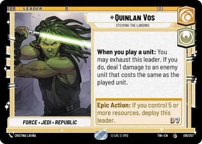 Quinlan Vos Sticking the Landing (TWI 018/257) [Twilight of the Republic]