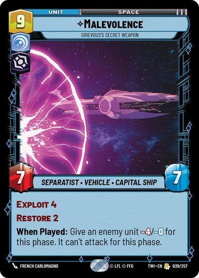 Malevolence Grievouss Secret Weapon (TWI 039/257) [Twilight of the Republic]