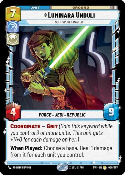 Luminara Unduli Soft Spoken Master (TWI 050/257) [Twilight of the Republic]