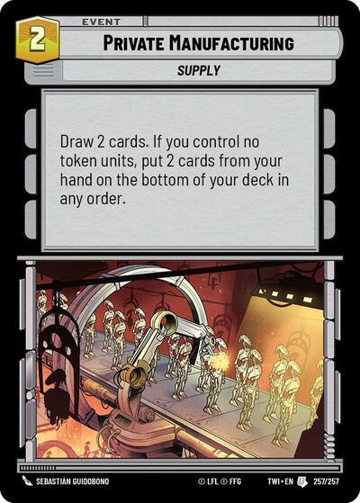 Private Manufacturing (TWI 257/257) [Twilight of the Republic]
