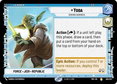 Yoda Sensing Darkness (TWI 004/257) [Twilight of the Republic]