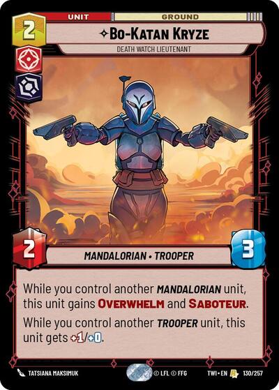 Bo Katan Kryze Death Watch Lieutenant (TWI 130/257) [Twilight of the Republic]