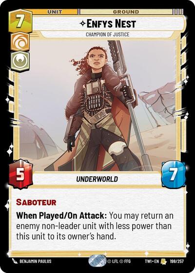 Enfys Nest Champion of Justice (TWI 198/257) [Twilight of the Republic]