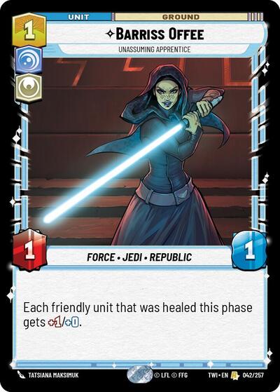Barriss Offee Unassuming Apprentice (TWI 042/257) [Twilight of the Republic]