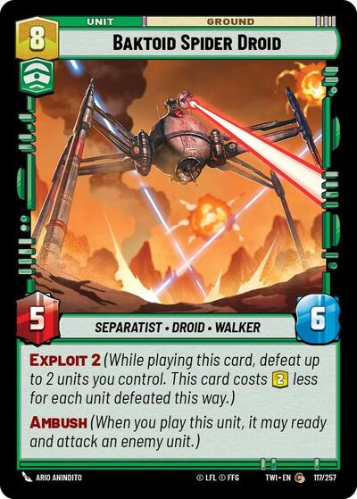 Baktoid Spider Droid (TWI 117/257) [Twilight of the Republic]
