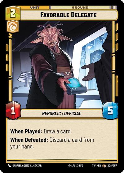 Favorable Delegate (TWI 208/257) [Twilight of the Republic]