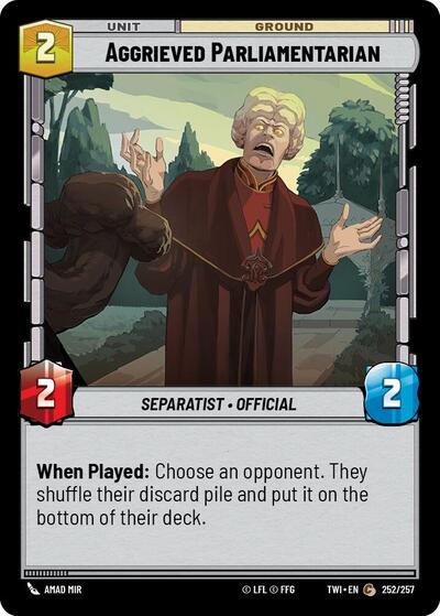 Aggrieved Parliamentarian (TWI 252/257) [Twilight of the Republic]