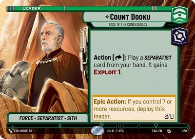Count Dooku Face of the Confederacy Hyperspace (TWI 280) [Twilight of the Republic]