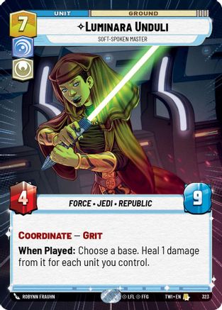 Luminara Unduli - Soft-Spoken Master (323) (Hyperspace) (323) [Twilight of the Republic]