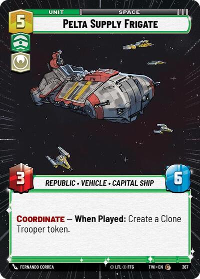 Pelta Supply Frigate Hyperspace (TWI 367) [Twilight of the Republic]