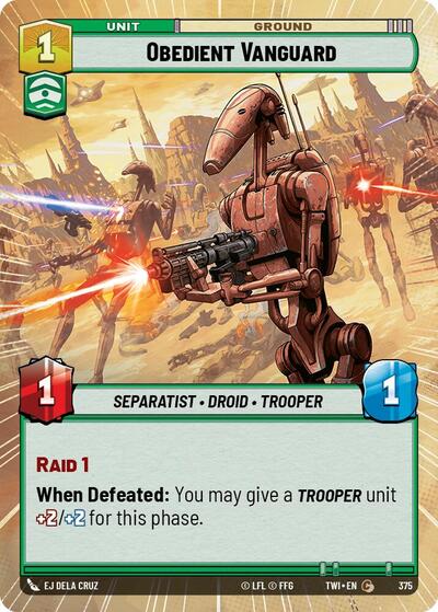 Obedient Vanguard Hyperspace (TWI 375) [Twilight of the Republic]