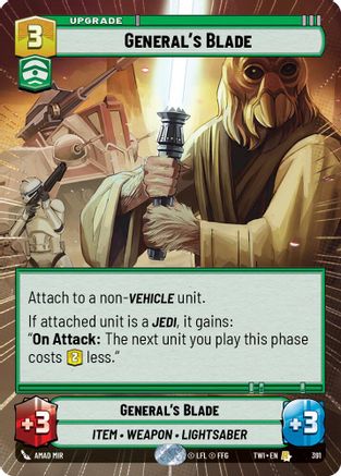 General's Blade (391) (Hyperspace) (391) [Twilight of the Republic]