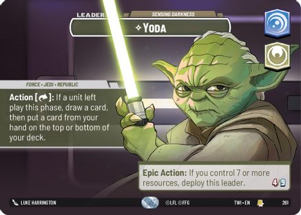 Yoda - Sensing Darkness (261) (Showcase) (261) [Twilight of the Republic]