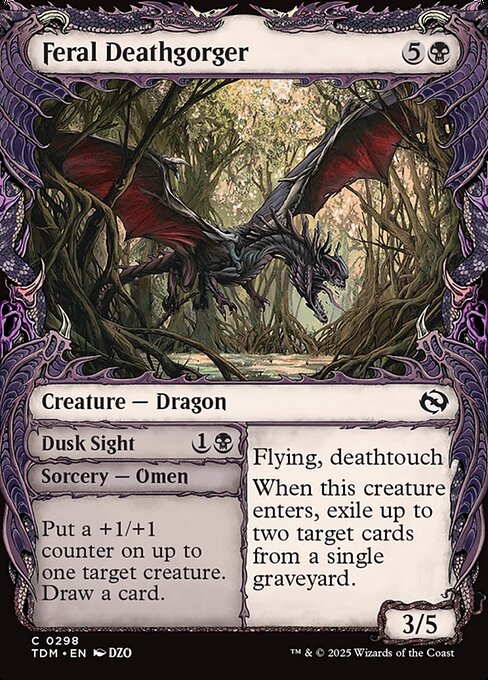Feral Deathgorger // Dusk Sight (TDM 298) [Tarkir: Dragonstorm]