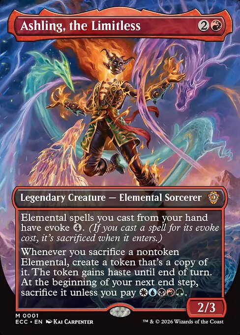 Ashling, the Limitless (Borderless) (ECC 1) [Lorwyn Eclipsed Commander]