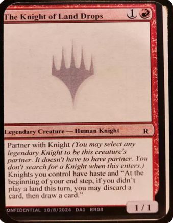 The Knight of Land Drops [Unknown Event]