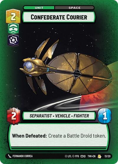 Confederate Courier (TWI-WPP 13/20) [Twilight of the Republic: Weekly Play Promos]