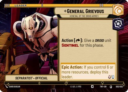 General Grievous - General of the Droid Armies (002/002) (Hyperspace) (Prerelease Promos) (002/002) [Twilight of the Republic Promos]