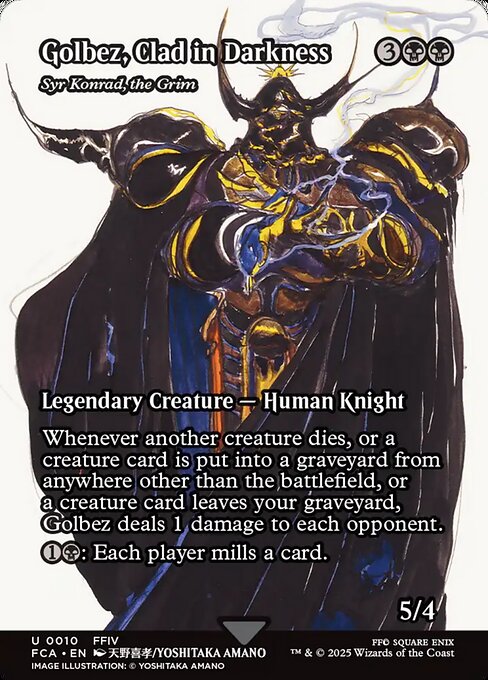 Golbez, Clad In Darkness - Syr Konrad, the Grim (Borderless · Full Art) (FCA 10) [Final Fantasy: Through the Ages]